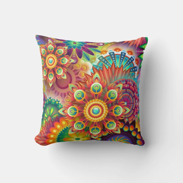 Vibrant Abstracte piloot Kussen (Voorkant)