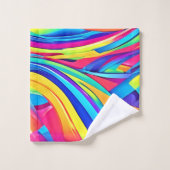 Vibrant Abstrait Color Wave Art (Gant de toilette)