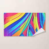 Vibrant Abstrait Color Wave Art (Serviette à main)