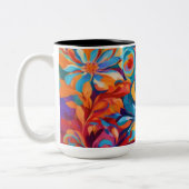 Vibrant Abstrait floral Mug (Gauche)