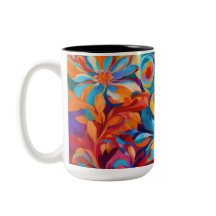 Vibrant Abstrait floral Mug