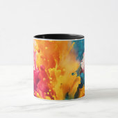 Vibrant Abstrait Splash Mug (Centre)