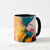 Vibrant Abstrait Splash Mug (Devant droit)