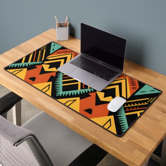 Vibrant African Pattern Bureaumat (Kantoor 2)