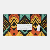 Vibrant African Pattern Bureaumat (Keyboard & Muis)