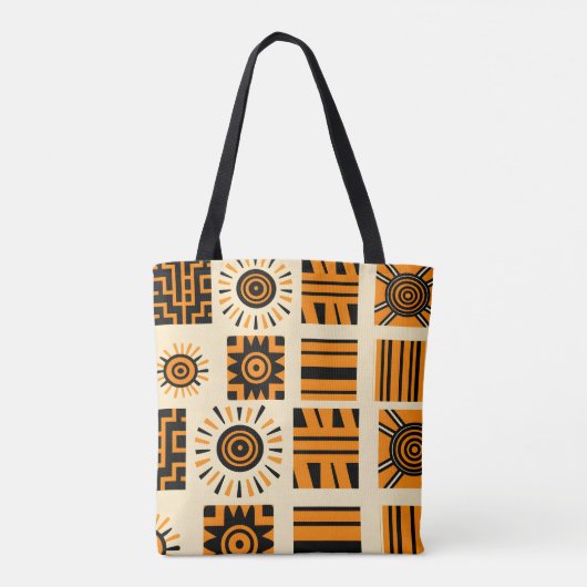 Vibrant African Pattern Draagtas (Achterkant)