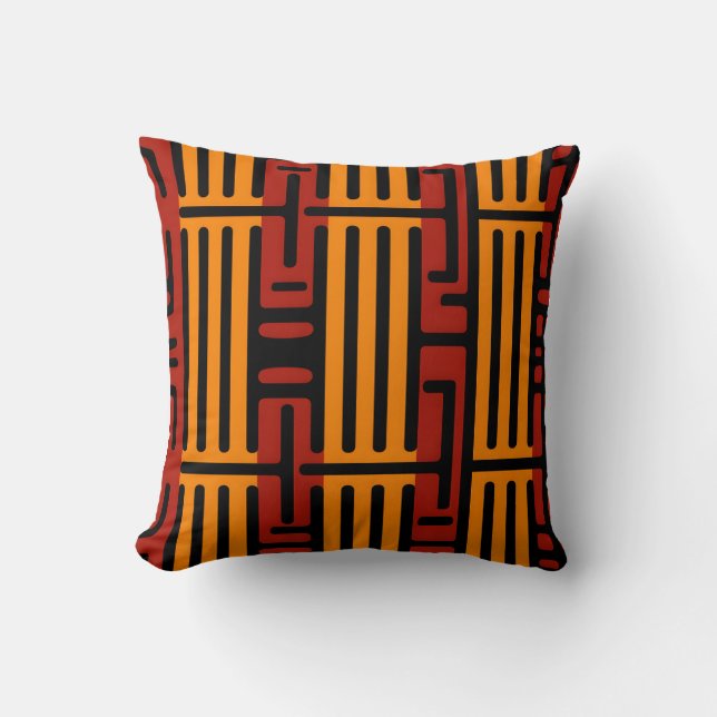 Vibrant African Pattern Kussen (Voorkant)