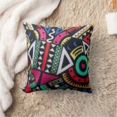 Vibrant Afro-Centric Geometric Pattern – Bold Trib Kussen (Deken)