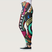 Vibrant Afro-Centric Geometric Pattern – Bold Trib Leggings (Links)