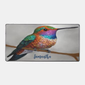 Vibrant Allen’s Hummingbird Painting Bureaumat (Voorkant)