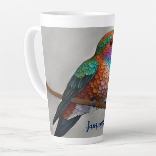 Vibrant Allen’s Hummingbird Painting Latte Mok (Linkerhoek)