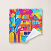 Vibrant Art du paysage urbain (Gant de toilette)