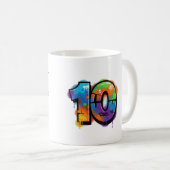 Vibrant Artistic Boy Coffee Mug (Devant droit)