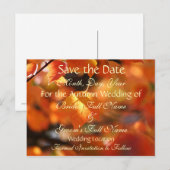 Vibrant Autumn Save the Date Wedding Briefkaart (Voorkant / Achterkant)