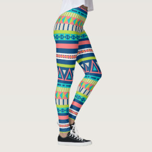 Vibrant Aztec Patroon Leggings