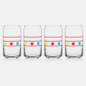 Vibrant Bande de fleur peut verre (Dos)