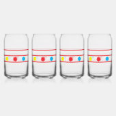 Vibrant Bande de fleur peut verre (Recto)