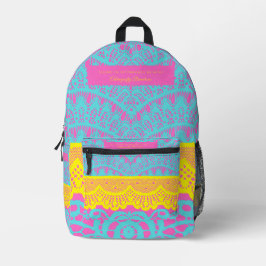 Vibrant Barceloneta Lace Backpack – Colorful Barce Bedrukte Rugzak
