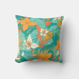 Vibrant Beach Green Yellow Interior Kussen