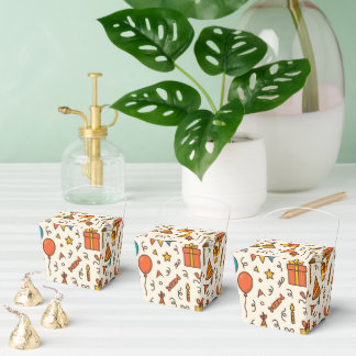 Vibrant Birthday Party Seamless Pattern Bedankdoosjes