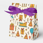 Vibrant Birthday Party Seamless Pattern Bedankdoosjes (Voorkant Zijde)