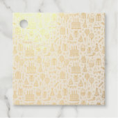 Vibrant Birthday Party Seamless Pattern Bedankjes Labels (Voorkant)