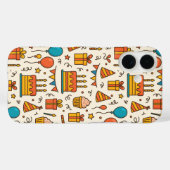 Vibrant Birthday Party Seamless Pattern Case-Mate iPhone Case (Achterkant (horizontaal))