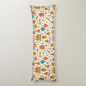 Vibrant Birthday Party Seamless Pattern Lichaamskussen (Achterkant (Verticaal))