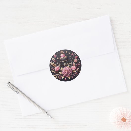 Vibrant birthday sticker  (Enveloppe)