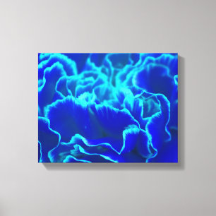 Vibrant blauw en Blauwgroen anjerventiel Canvas Afdruk