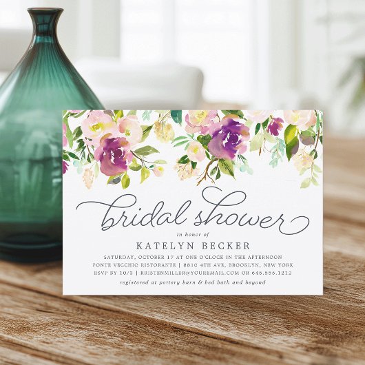 Vibrant Bloom Bridal Shower Kaart