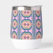 Vibrant Bloom Kaleidoscope: Pink & Emerald Mandala (Gauche)