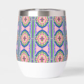 Vibrant Bloom Kaleidoscope: Pink & Emerald Mandala (Arrière)