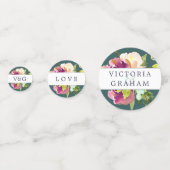 Vibrant Bloom persoonlijke bruiloft Confetti (Voorkanten)