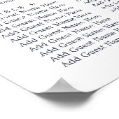 Vibrant Bloom Wedding Seating Chart Poster (Hoek)