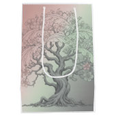 Vibrant Blossoming Floral Tree Medium Cadeauzakje (Achterkant)