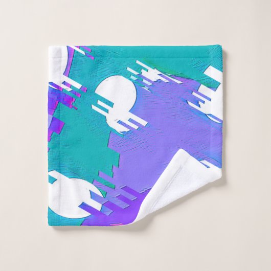 Vibrant Blue abstract digital art (Gant de toilette)