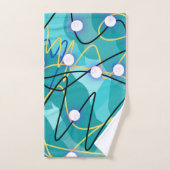 Vibrant Blue abstract digital art Bad Handdoek (Handdoek)