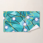 Vibrant Blue abstract digital art Bad Handdoek (Handdoek)