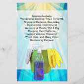 Vibrant Blue Cleaning Maid Service Business Flyer (Achterkant)