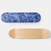 Vibrant Blue Digital Camo Camouflage Textuur Skateboard (Horizontaal)
