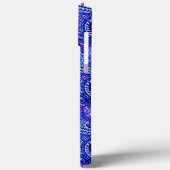 Vibrant Blue Paisley Case-Mate iPhone Case (Achterkant / Links)