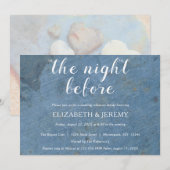Vibrant Blue Textured Rehearsal Dinner Invitation Kaart (Voorkant / Achterkant)