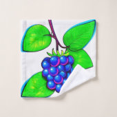 Vibrant Blueberry Pop Art (Gant de toilette)