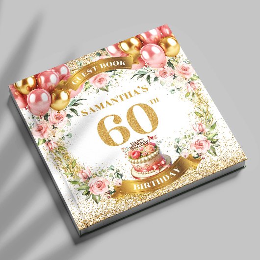 Vibrant Boho 60e Anniversaire Livre d'invité Bloom
