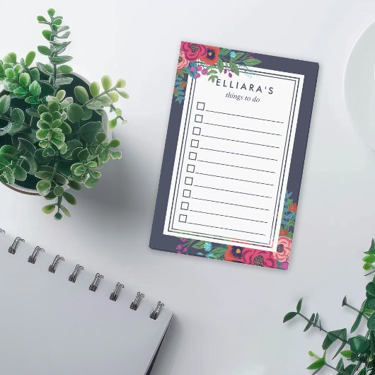 Vibrant Boho Bouquet, aangepaste naam om lijst te  Post-it® Notes