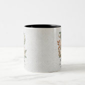 Vibrant Boho floral chic Monogramme Mug pour rubis (Centre)