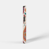 Vibrant Boho Paisley white Floral Pattern  iPhone Hoesje (Rechterkant)