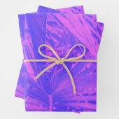 Vibrant Boho Tropical Feuille Botanique Violet ros (En situation)