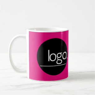 VIBRANT BOLD HOT PINK LOGO ICON SJABLOON BEDRIJF KOFFIEMOK